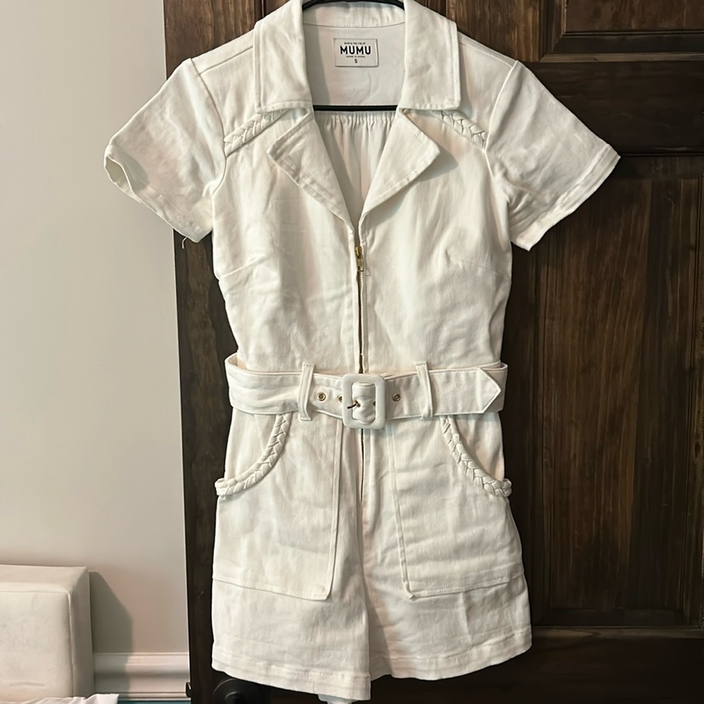 Show Me your MUMU Denim Romper